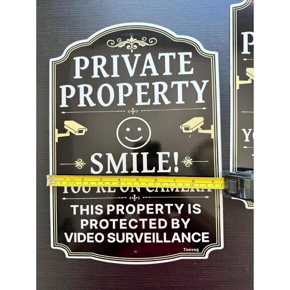 Private Property sign set of 2 – 10x14" aluminum, weather-resistant - Picture 4 of 10